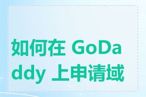 如何在 GoDaddy 上申请域名