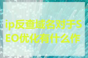 ip反查域名对于SEO优化有什么作用