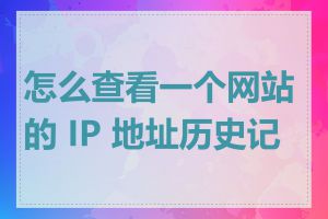 怎么查看一个网站的 IP 地址历史记录