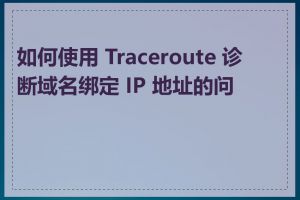 如何使用 Traceroute 诊断域名绑定 IP 地址的问题