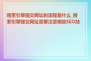 搜索引擎提交网址的流程是什么_搜索引擎提交网址需要注意哪些SEO技巧