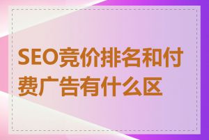 SEO竞价排名和付费广告有什么区别