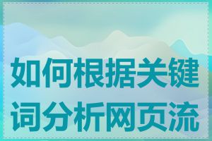 如何根据关键词分析网页流量