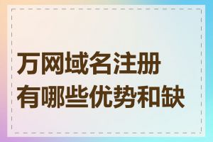 万网域名注册有哪些优势和缺点