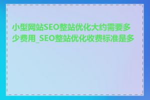 小型网站SEO整站优化大约需要多少费用_SEO整站优化收费标准是多少