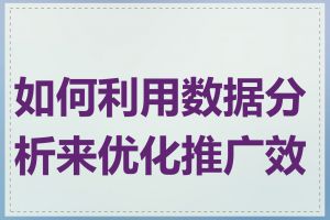 如何利用数据分析来优化推广效果