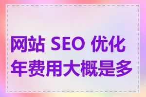 网站 SEO 优化年费用大概是多少