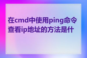 在cmd中使用ping命令查看ip地址的方法是什么