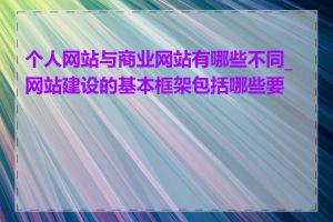 个人网站与商业网站有哪些不同_网站建设的基本框架包括哪些要素