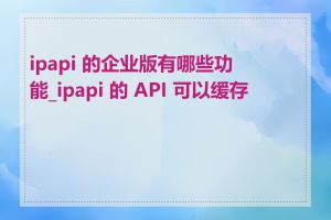 ipapi 的企业版有哪些功能_ipapi 的 API 可以缓存吗