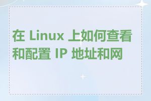 在 Linux 上如何查看和配置 IP 地址和网关