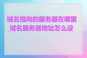 域名指向的服务器在哪里_域名服务器地址怎么设置