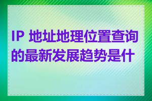 IP 地址地理位置查询的最新发展趋势是什么