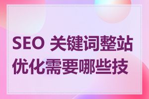 SEO 关键词整站优化需要哪些技巧