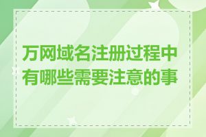 万网域名注册过程中有哪些需要注意的事项