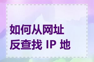 如何从网址反查找 IP 地址