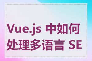 Vue.js 中如何处理多语言 SEO