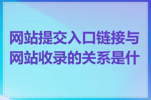 网站提交入口链接与网站收录的关系是什么