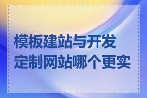 模板建站与开发定制网站哪个更实惠