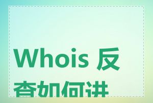 Whois 反查如何进行