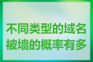 不同类型的域名被墙的概率有多大