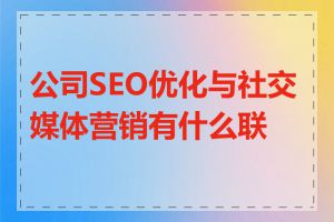 公司SEO优化与社交媒体营销有什么联系