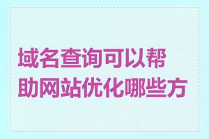 域名查询可以帮助网站优化哪些方面