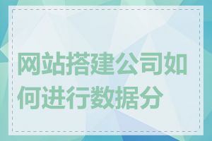 网站搭建公司如何进行数据分析