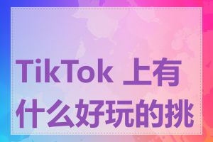 TikTok 上有什么好玩的挑战