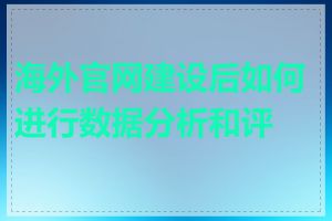 海外官网建设后如何进行数据分析和评估