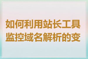 如何利用站长工具监控域名解析的变化