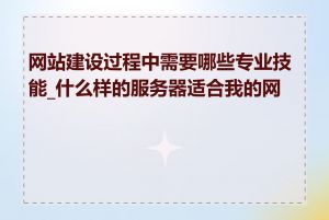 网站建设过程中需要哪些专业技能_什么样的服务器适合我的网站