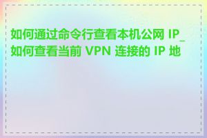 如何通过命令行查看本机公网 IP_如何查看当前 VPN 连接的 IP 地址