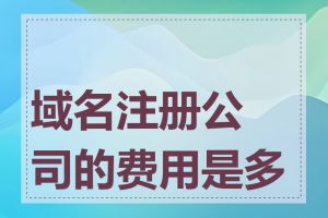 域名注册公司的费用是多少