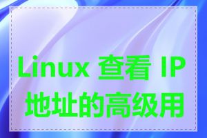 Linux 查看 IP 地址的高级用法