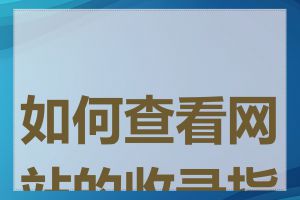 如何查看网站的收录指数