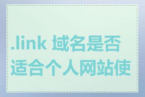 .link 域名是否适合个人网站使用