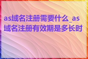 as域名注册需要什么_as域名注册有效期是多长时间