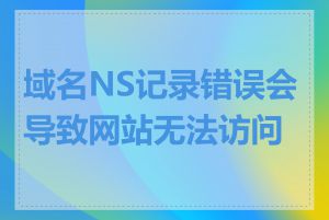 域名NS记录错误会导致网站无法访问吗