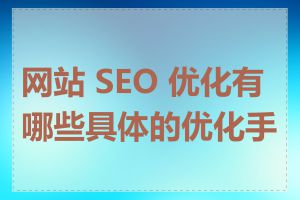 网站 SEO 优化有哪些具体的优化手段