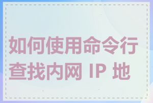 如何使用命令行查找内网 IP 地址