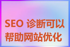 SEO 诊断可以帮助网站优化吗