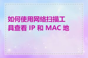 如何使用网络扫描工具查看 IP 和 MAC 地址