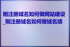 刚注册域名如何做网站建设_刚注册域名如何做域名续费