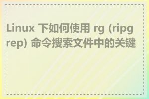 Linux 下如何使用 rg (ripgrep) 命令搜索文件中的关键字