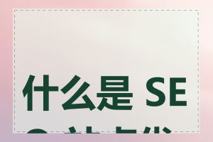 什么是 SEO 站点优化