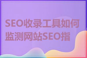 SEO收录工具如何监测网站SEO指标