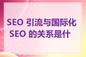 SEO 引流与国际化 SEO 的关系是什么