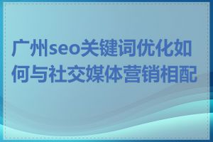 广州seo关键词优化如何与社交媒体营销相配合