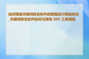 如何根据关键词排名软件的数据进行网站优化_关键词排名软件如何与其他 SEO 工具相结合